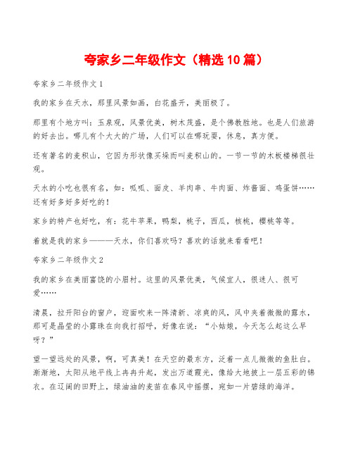 夸夸我的家乡二年级作文