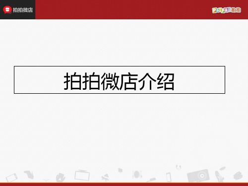 拍拍微店介绍ppt课件