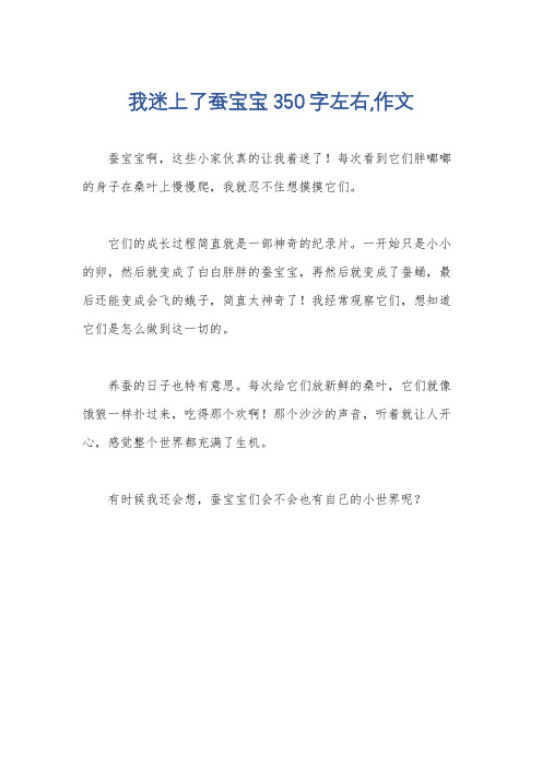 我迷上了蚕宝宝350字左右,作文