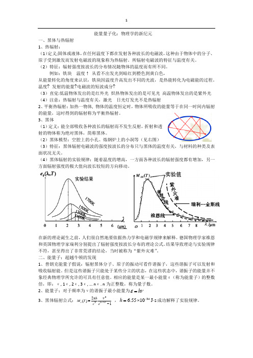 能量量子化及波和粒子 - (学生用)