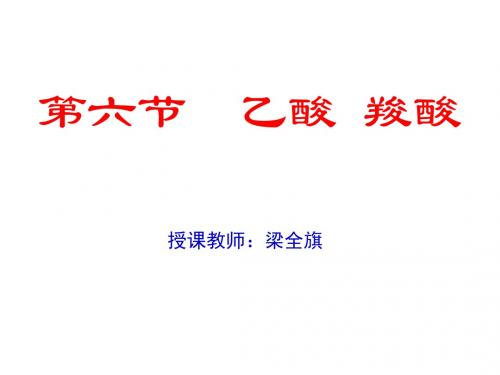 高一化学乙酸和羧酸(新编2019教材)