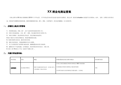 白酒酒业电商运营方案