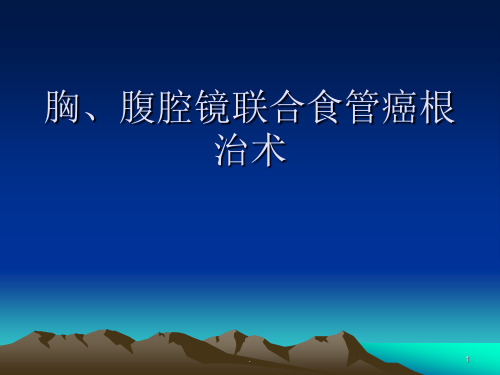 胸腔镜腹腔镜联合食管癌根治术PPT课件