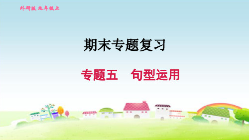 新外研版九年级英语上册专题五 句型运用【习题课件】