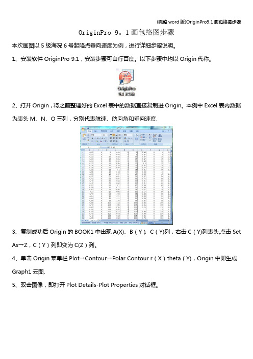 (完整word版)OriginPro9.1画包络图步骤