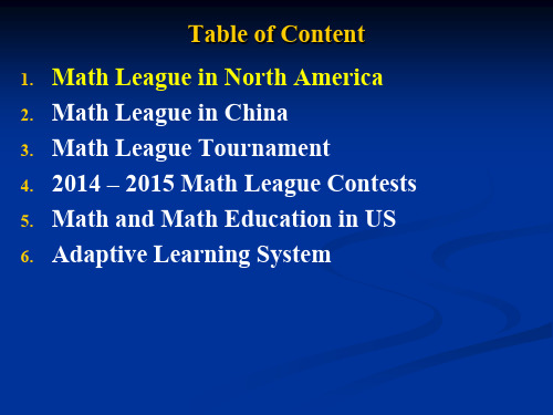 共同出版了15本书TableofContentMath