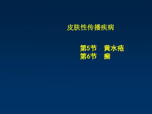 皮肤性传播疾病ppt课件