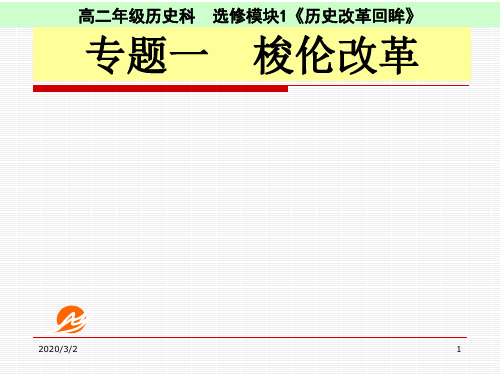 历史选修1 PPT课件