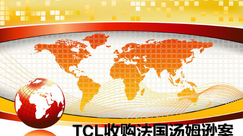 【精选】TCL收购法国汤姆逊案例分析PPT课件