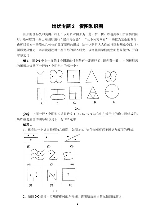 培优专题2  看图和识图(含答案)-