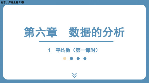 2024-2025学年度北师版八上数学6.1平均数(第一课时)【课件】