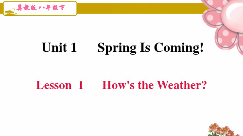 冀教版八年级英语下册unit 1第一单元Lesson 1 How's the Weather