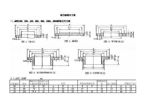 公英制法兰对照表