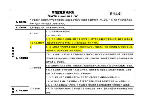 应付账款管理办法