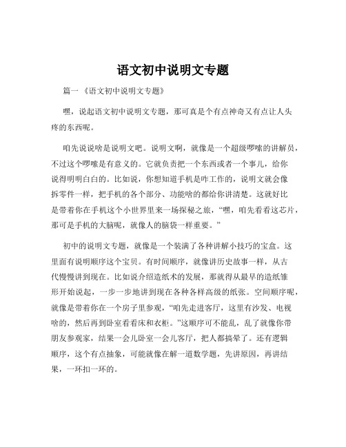 语文初中说明文专题