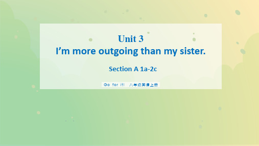 Unit3 Section A 1a2c 人教版英语八年级上册