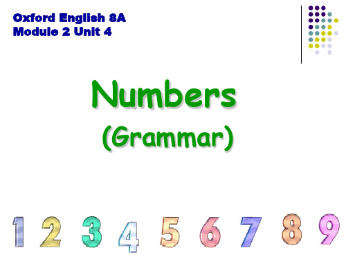 牛津上海版八年级英语上册教学课件:unit 4 numbers grammar (共24张ppt)