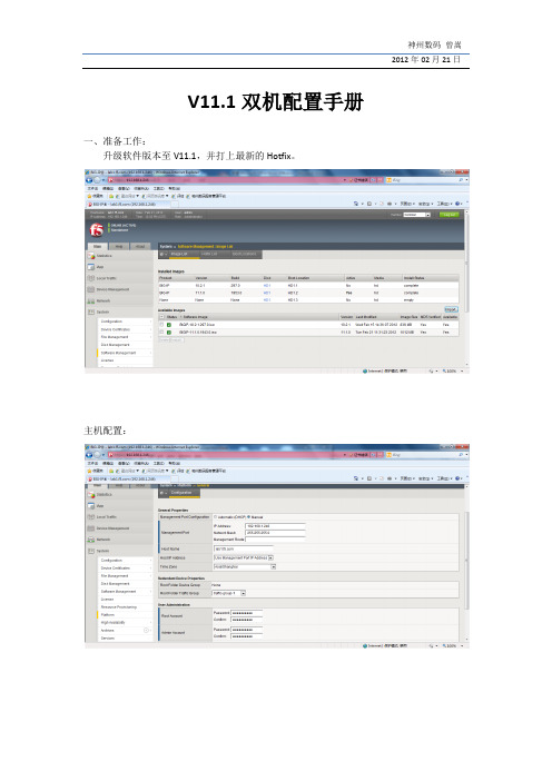 V11.1双机配置手册