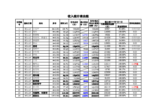 收入统计表台账