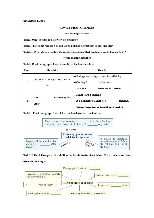 人教版高中英语选修六Book6Unit3ReadingTasks