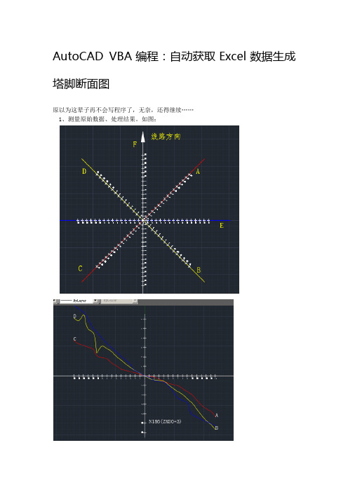 AutoCAD VBA自动获取Excel数据生成塔基断面图