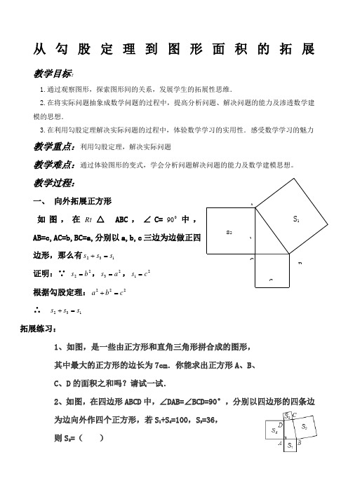 从勾股定理到图形面积关系的拓展