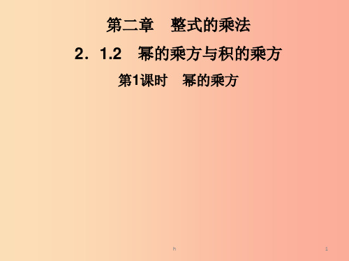 七年级数学下册 第2章《整式的乘法》2.1 整式的乘法 2.1.2 幂的乘方与积的乘方 第1课时 幂