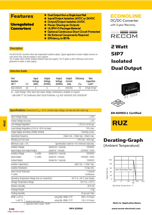 RUZ-050505;RUZ-050505P;中文规格书,Datasheet资料