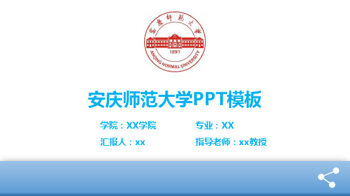 【清新淡雅】安庆师范大学PPT模板