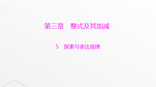 北师大版七年级数学上册第三章整式及其加减探索与表达规律课件