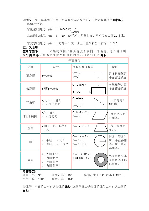 比例尺.圆柱和圆锥的复习网络图doc