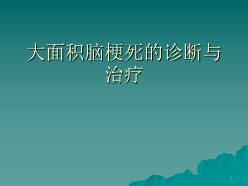 大面积脑梗死的诊断与治疗课件