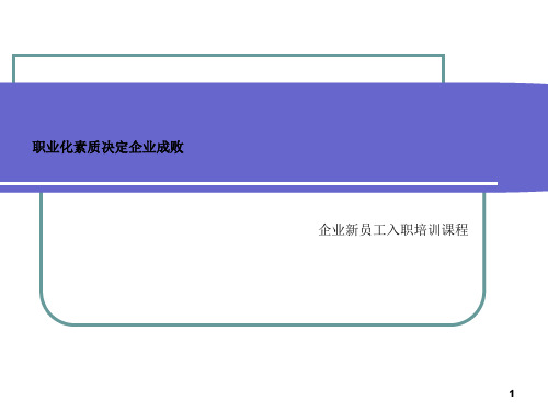 职业化素质决定企业成败-新员工培训(ppt 288) 