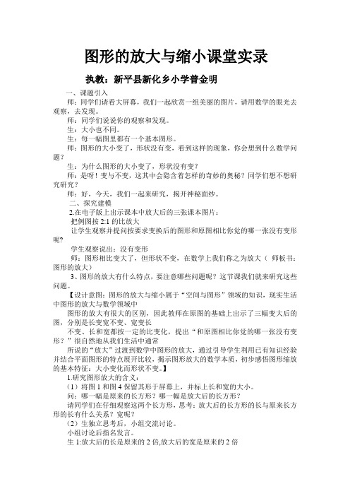 图形的放大与缩小课堂实录