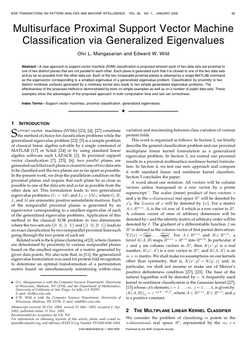 Proximal support vector machine classifiers