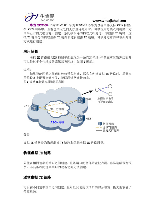 华为OSN系列ASONT特性虚拟TE链路场景介绍