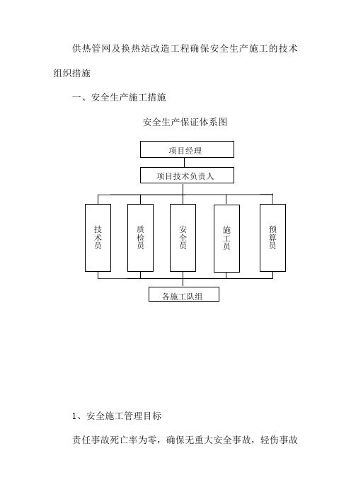 供热管网及换热站改造工程确保安全生产施工的技术组织措施