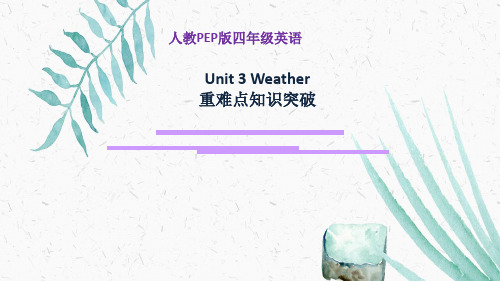 四年级下册英语课件-Unit 3 Weather   (共14张PPT)