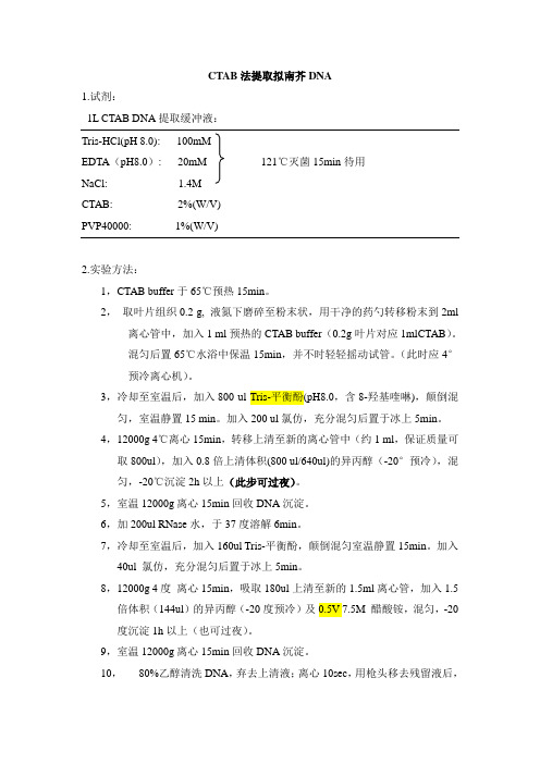 CTAB法提取拟南芥DNA-基因组测序质量