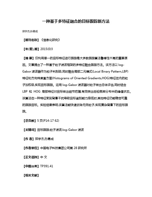 一种基于多特征融合的目标跟踪新方法