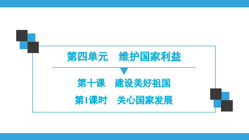 人教版道德与法治八年级上册第4单元同步课件：第10课第1课时 关心国家发展