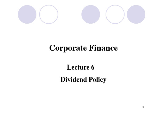 Corporate 2011--dividend policy