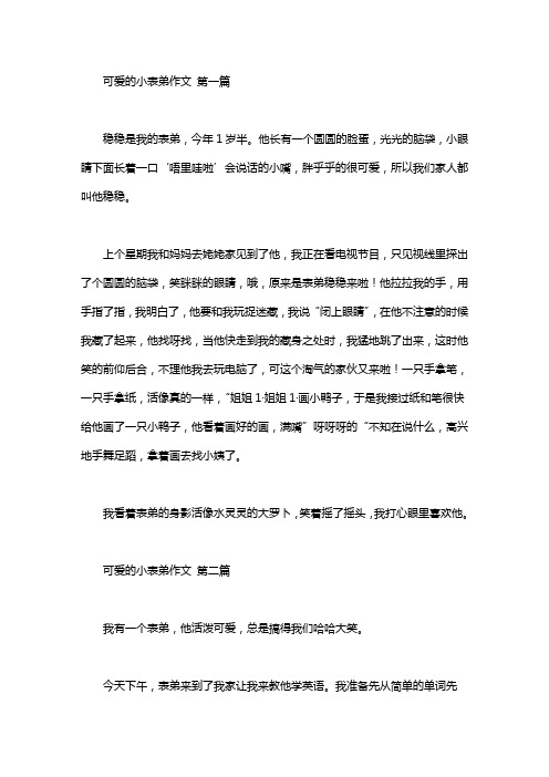 可爱的小表弟作文(17篇汇总)