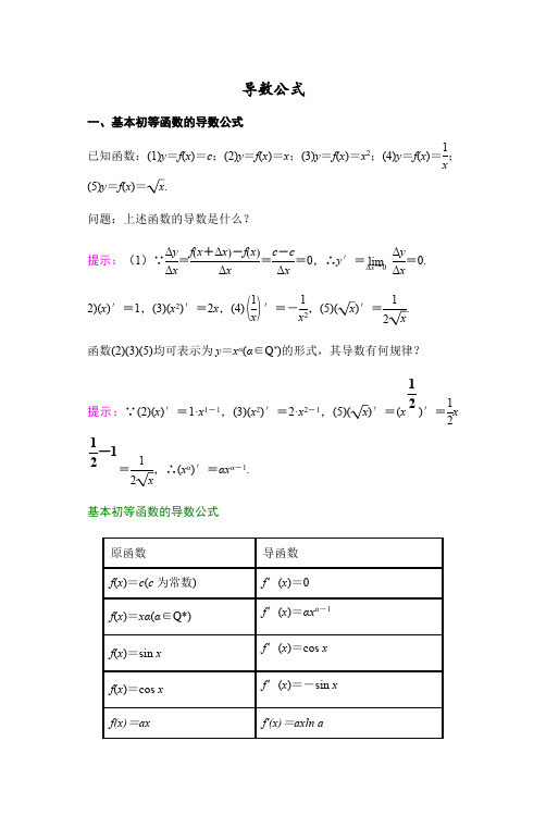 导数计算公式(最新整理)