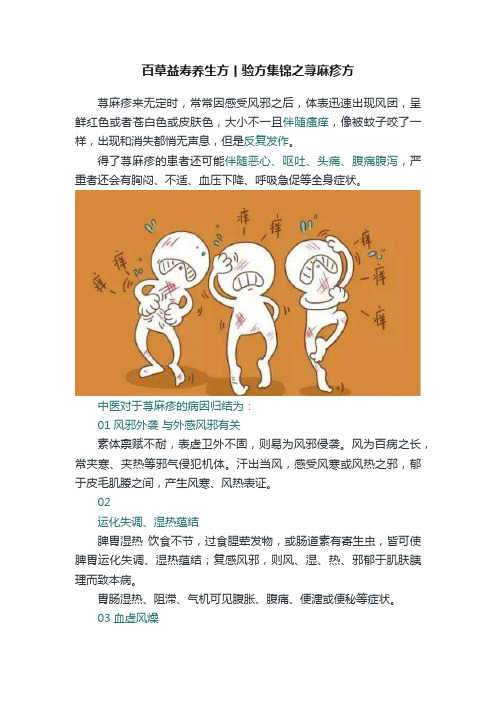 百草益寿养生方丨验方集锦之荨麻疹方