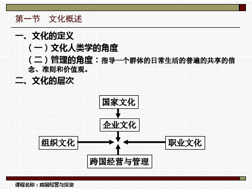 第九章跨文化管理