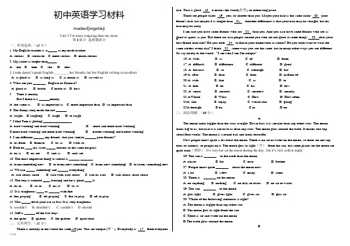 人教版英语八年级上册Unit 3 I’m more outgoing than my sister. (2)