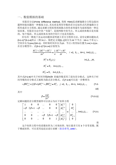地下水数值法模拟实例