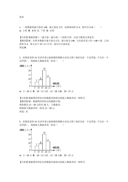 7.4 频数分布表和频数分布直方图