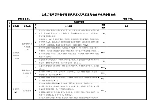 技术、质量环保检查表